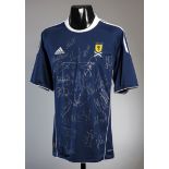 A Scotland replica international jersey team-signed on the occasion of the Nations Cup match v