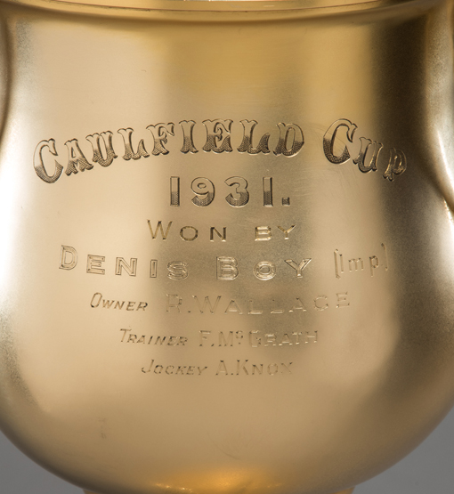 The 1931 Caulfield Cup,
an 18ct. gold two-handled trophy cup by T. Gaunt & Co. - Image 2 of 3