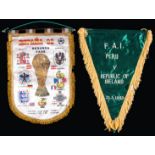 A match pennant inscribed F.A.I.