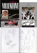 Michael Schumacher, Mika Hakkinen, Alain Prost, Jackie Stewart and other F1 signatures,