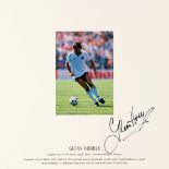 A group of six signed photoprints of England football legends,
comprising: Stuart Pearce, Alan Ball,
