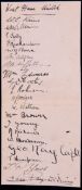 An album page signed by the West Ham United team season 1922-23,