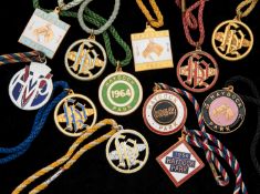 12 gilt-metal & enamel members' badges for Haydock Park,
1936, 1937, 1939, 1951, 1952, 1953, 1954,