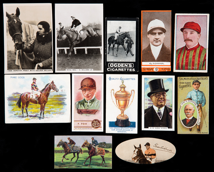 Two collector's albums of cigarette and trade cards themed to horse racing,