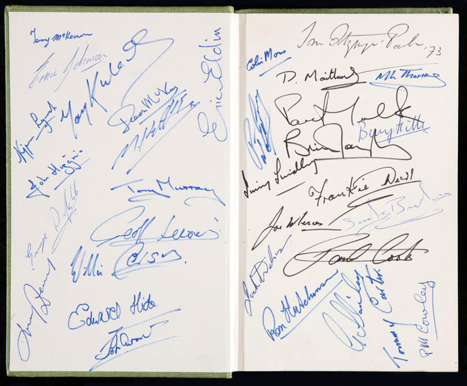 A multi-signed copy of Tim Fitzgeorge-Parker's book Flat Race Jockeys The Great Ones,