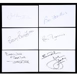 300 index cards signed by British footballers 1950s-1980s,
each measuring 5 by 3in.