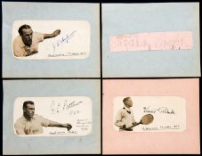 Autographs of the tennis Champions Suzanne Lenglen, Vincent Richards,