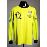 Boaz Myhill: a lime green Wales No.