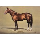 A Susan Crawford limited edition print of the racehorse & stallion Sadler's Wells,