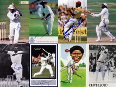 Autographs of 17 West Indies cricketing greats (1970-2000s),
signed photos, pics, prints etc,