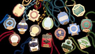 16 gilt-metal & enamel members' badges for Cheltenham,
1946, 1949, 1952, 1953, 1954, 1958, 1959,