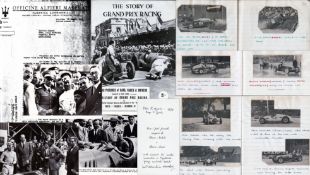 1930s Tazio Nuvolari memorabilia and Grand Prix scrapbooks,