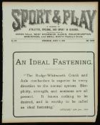 Small Heath [Birmingham] v Manchester United programme 14th March 1903,
issued by Sport & Play,