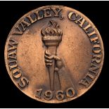 A Squaw Valley 1960 Winter Olympic Games participant's medal,
bronze, 50mm.