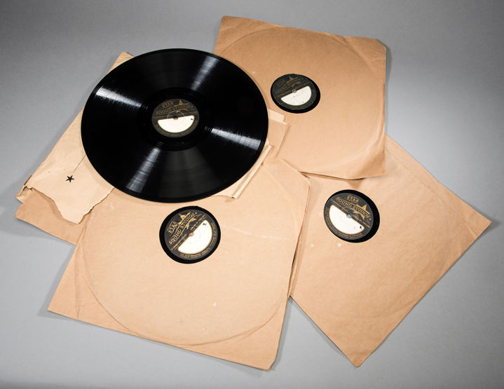 A rare set of four 78rpm records Wembley chronicling landmark events at Wembley Stadium and the