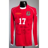 Nathan Blake: a team-signed red Wales No.