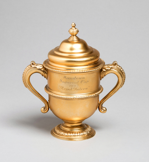 The 1928 Imperial Cup,
a silver-gilt trophy cup & cover, hallmarked D & J Wellby Ltd.