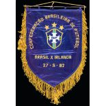 Official Brazilian Football Association match pennant presented on the occasion of the