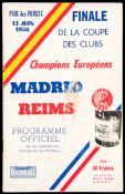 A programme for the first European Cup final,