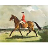 A Doris Zinkeisen print of Pat Smythe on "Scorhin",