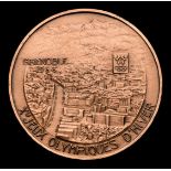 A Grenoble 1968 Winter Olympic Games participant's medal,
bronze, 68mm, by M.