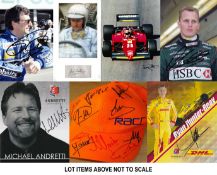 Signed Formula 1 and Indycar ephemera,
