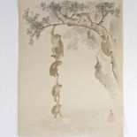 A Japanese watercolour painting, Meiji p