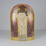 A Gustav Klimt 'Hymn To Joy' vase by Goe