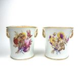 A pair of Davenport ceramic flower pocke