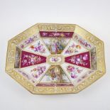 A KPM German porcelain dish, circa 1849