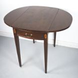 An Edwardian style mahogany Pembroke tab