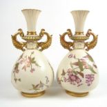 A matched pair of Royal Worcester porcel