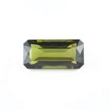 Loose emerald cut green tourmaline. weight 9.53 cts.