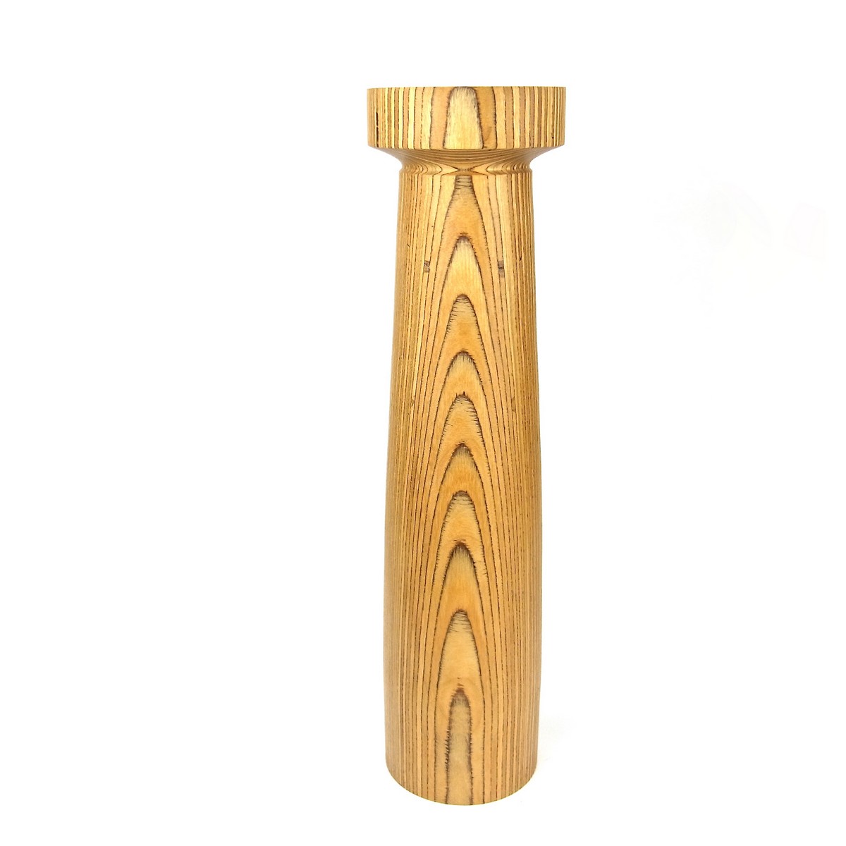 A John Hunnex cylindrical wood vase. 15 in (38.1 cm)diameter. Provenance: Initially exhibited at the