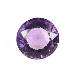 Loose circular cut amethyst. Weight 34.16 cts.