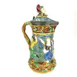 A 19th century Minton Majolica Tower ewer.