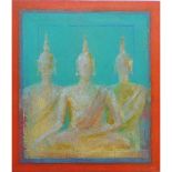 Newington, Charles Buddha Three on Green. 12 x 10.25 ins.