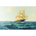 Sherrin, Daniel 1868-1940 British, Clipper at Sea in Full Sail. 20.5 x 30.5 ins., (52 x 77.5 cms.