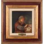 After Gerrit Dou (Flemish, 1613-1675) Galileo, Oil on board. Dimensions: h: 8 1/4 x w: 7 1/2 in.