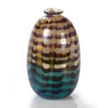 William Carlson (Cleveland, b. 1950) Vase, Colored glass. Dimensions: h: 6 1/4 x dia: 3 3/4 in.