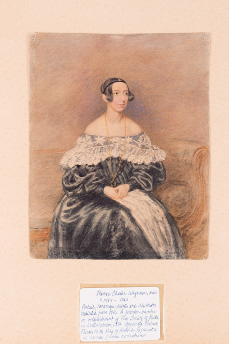 Thomas Charles Wageman (British, 1787-1863) Mary Alice Stewart, Watercolor, Unsigned and unframed. - Image 2 of 5