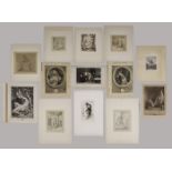 A Collection of Thirteen Old Master School Etchings, 18th/19th Century. Largest dimensions: h: 16