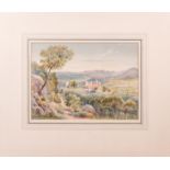Thomas Leeson Rowbotham (Irish, 1783-1853) Castle of Biomes, Watercolor, Signed lower left.