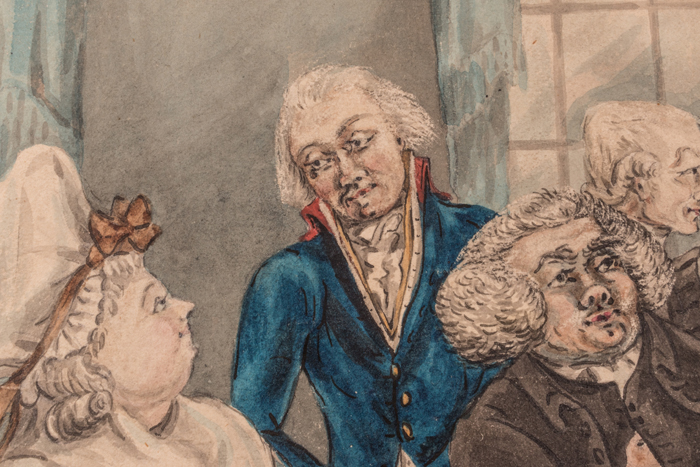 Artist Unknown (Early 19th Century) Interior Scene with George Washington, Martha and the Founding - Image 3 of 4