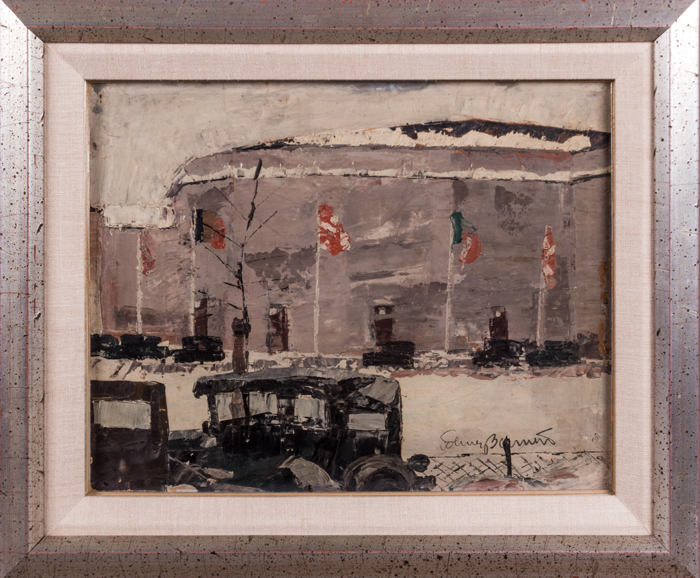 Folmer Bonnén (1885-1960) The Forum, Oil on board, Signed lower right. Dimensions: h: 11 x w: 14 in.