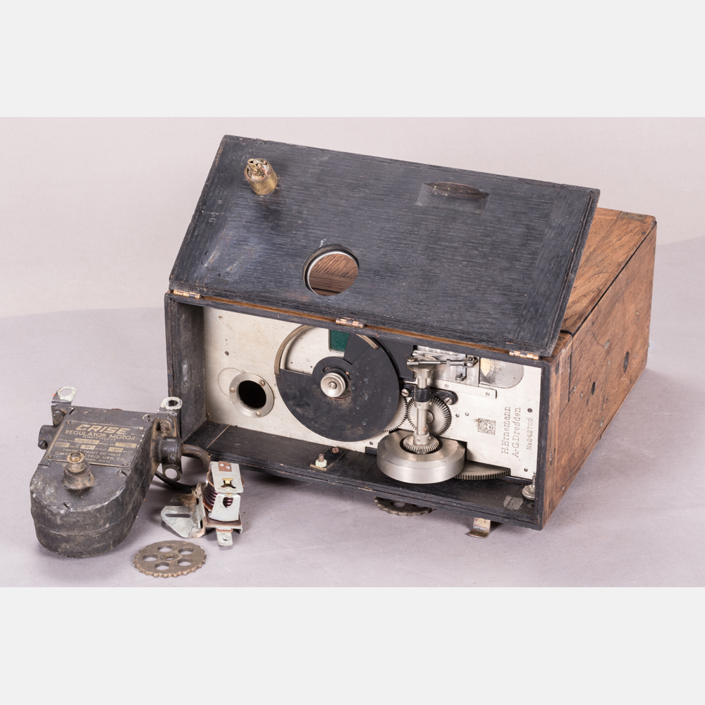 An H. Ernemann A.-G. Dresden 35mm Motion Picture Camera, ca. 1912-1913. Serial no. 242709.  This