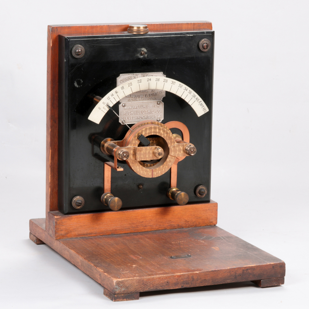 A Current Indicator by Thomson-Houston Electric Co. for Brush Electric Co., Patented 8-22-1889.