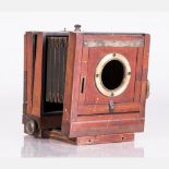 A View Camera Body, Late 19th/Early 20th Century. Glass dimensions:  h: 3 3/4 x w: 4 3/4 in. H: 7