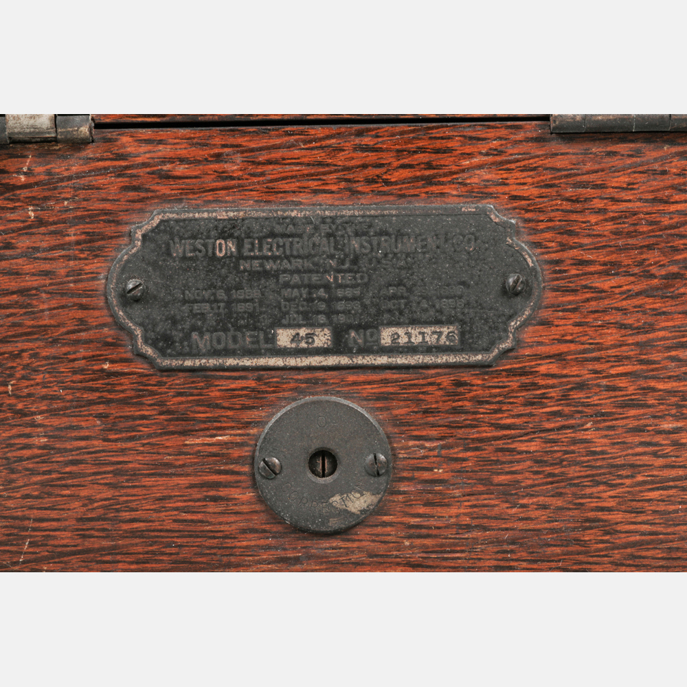 A DC Ammeter by Weston Electrical Instrument Co., Newark NJ, Model 45, 1919. Numbered 21176. - Image 4 of 8