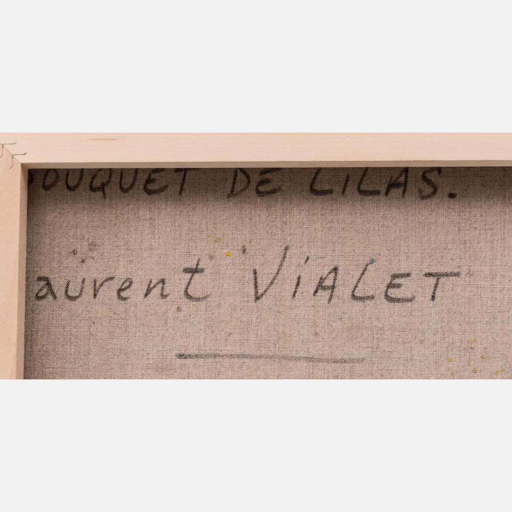 Laurent Vialet (b. 1967) Bouquet de Fleurs Alstoemeria, Oil on canvas, Signed lower left, as well as - Image 6 of 6